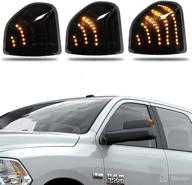 🚘 2pcs sequential led side mirror lamps with smoke cover lens for 68302828aa 68302829aa - compatible with 2010-2018 dodge ram 1500 2500 3500 4500 5500 - dynamic turn signal light set логотип