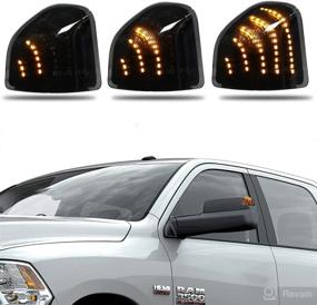 img 4 attached to 🚘 2PCS Sequential LED Side Mirror Lamps with Smoke Cover Lens for 68302828AA 68302829AA - Compatible with 2010-2018 Dodge Ram 1500 2500 3500 4500 5500 - Dynamic Turn Signal Light Set