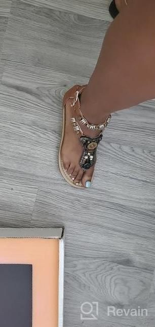 img 1 attached to Stylish Ankle Strappy Gladiator Sandals For Women - Perfect For Beach And Bohemian Looks! review by Joshua Jemison
