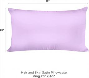 img 3 attached to Lavender Satin King Pillowcase For Hair And Face By Spasilk - Silk Pillow Cover For Improved Skin And Hair Health