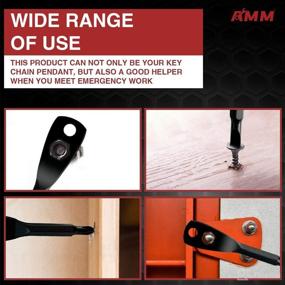 img 2 attached to 🔧 AMM 4-in-1 Portable Keychain Screwdriver (Black) - Ideal Gifts for Men, Versatile Phillips & Slotted Screwdriver with Dual Hex Wrenches - Perfect Key Chain Gift for Family or Friends