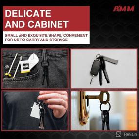 img 3 attached to 🔧 AMM 4-in-1 Portable Keychain Screwdriver (Black) - Ideal Gifts for Men, Versatile Phillips & Slotted Screwdriver with Dual Hex Wrenches - Perfect Key Chain Gift for Family or Friends