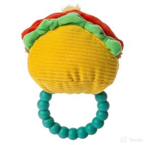 img 2 attached to 🌮 Mary Meyer Sweet Soothie Soft Baby Rattle with Teether Ring, Taco" - Optimized Product Name: "Mary Meyer Taco Soft Baby Rattle with Teether Ring, Sweet Soothie