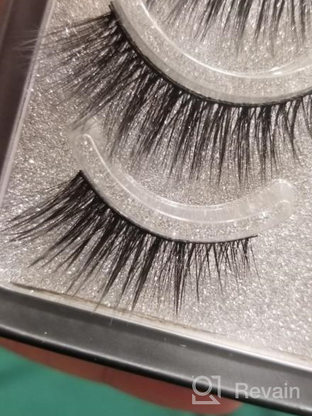 img 1 attached to Wispies Fake Eyelashes Wenida 5 Pairs 100% Handmade Reusable Long Strip Lashes Natural Look False Eyelashes review by Jaie Bobin