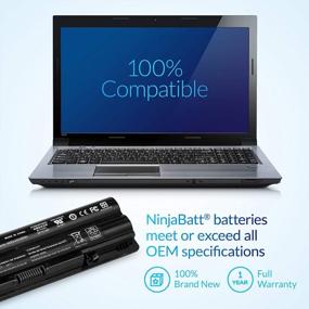 img 1 attached to 6 Cell 4400MAh 11.1V NinjaBatt Laptop Battery JWPHF For Dell XPS 14 15 17 Series - 08PGNG 0R4CN5 312-1123 312-1127 453-10186 J70W7 P11F WHXY3