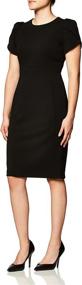 img 4 attached to 👗 Stylish Calvin Klein Women's Sleeved Sheath Dresses: Perfect Women's Clothing Choice