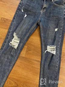 img 6 attached to Women'S Distressed Jeans - Ripped Hole Destroyed Raw Hem Jean Boyfriend Cool Denim Pants By Heipeiwa