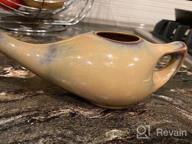 img 1 attached to Chocolate-Colored Ceramic Neti Pot For Effective Sinus Rinse And Nasal Wash With Salt, Dishwasher Safe, And 225Ml Capacity review by Anthony Bandzz