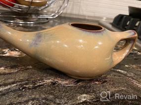img 7 attached to Chocolate-Colored Ceramic Neti Pot For Effective Sinus Rinse And Nasal Wash With Salt, Dishwasher Safe, And 225Ml Capacity