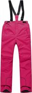 stay warm and dry in style with phibee girls' waterproof snow ski pants logo