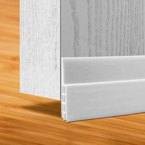 img 4 attached to Fowong White Under Door Sweep - 2" Width X 47" Length - Draft Stopper For Interior And Exterior Doors - Long Weather Stripping For Soundproofing And Gap Sealing