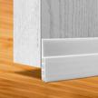 fowong white under door sweep - 2" width x 47" length - draft stopper for interior and exterior doors - long weather stripping for soundproofing and gap sealing logo