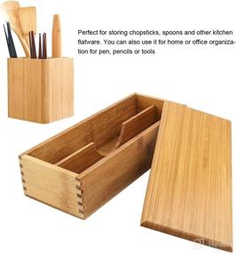 img 3 attached to Cutlery Organizer Chopsticks Container Countertop
