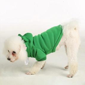 img 3 attached to SGQCAR Dog Hoodie Sweatshirt Puppy Sweaters Coats Cute Green Frog Dog Costume Winter Warm Jacket Pet Cold Weather Clothes Doggie Hooded Outfit Outerwear For Small Medium Dogs Cats L Frog…