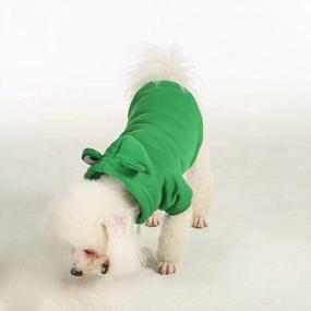 img 2 attached to SGQCAR Dog Hoodie Sweatshirt Puppy Sweaters Coats Cute Green Frog Dog Costume Winter Warm Jacket Pet Cold Weather Clothes Doggie Hooded Outfit Outerwear For Small Medium Dogs Cats L Frog…