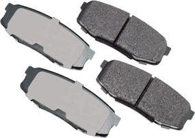 img 1 attached to 🔵 Akebono ACT1304A Ultra-Premium Ceramic Rear Disc Brake Pads - GREY: High Performance and Long-Lasting Solution