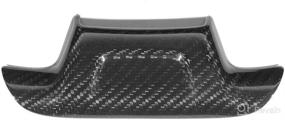 img 4 attached to 🚗 Carbon Fiber Steering Wheel Trim Cover for Chevrolet Camaro ZL1 2017-2019 (No Hole)