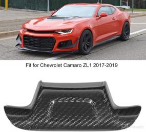 img 3 attached to 🚗 Carbon Fiber Steering Wheel Trim Cover for Chevrolet Camaro ZL1 2017-2019 (No Hole)