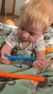 img 1 attached to BPA Free Soft Silicone Teething Toys For Babies 3-6 Months & 6-12 Months - Dishwasher & Refrigerator Safe (Blue+Orange) Original Hollow Teething Tubes (6.8’’ Long) review by Kyle Salinas