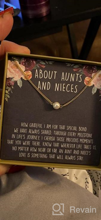 img 1 attached to ❤️ Dear Ava Aunt-Niece Necklace: The Perfect Gift for Aunts and Nieces - Jewelry, Quotes, and More! review by Monica Moody