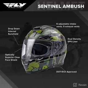 img 2 attached to Racing Sentinel Ambush Helmet Motorcycle Motorcycle & Powersports