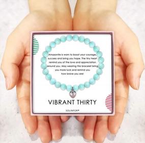 img 1 attached to Amazonite Beads Bracelet - 30Th Birthday Gifts For Women - SOLINFOR Jewelry Gift Idea For Her Turning 30 Years Old