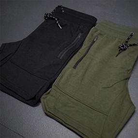 img 2 attached to Sandbank Men'S Gym Workout Shorts Training Running Dry Fit Shorts Zipper Pocket