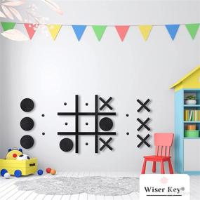 img 2 attached to Magnetic Tic Tac Toe Wall-Mount Game: Fun Interactive Wall Board Game for Kids & Adults, Stylish Wall Art Décor for Bedroom, Playroom Decals, Nursery & Offices - Easy Tool-Free Installation, Perfect Gift