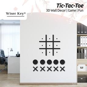 img 3 attached to Magnetic Tic Tac Toe Wall-Mount Game: Fun Interactive Wall Board Game for Kids & Adults, Stylish Wall Art Décor for Bedroom, Playroom Decals, Nursery & Offices - Easy Tool-Free Installation, Perfect Gift