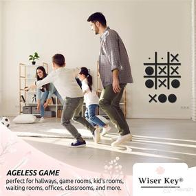 img 1 attached to Magnetic Tic Tac Toe Wall-Mount Game: Fun Interactive Wall Board Game for Kids & Adults, Stylish Wall Art Décor for Bedroom, Playroom Decals, Nursery & Offices - Easy Tool-Free Installation, Perfect Gift