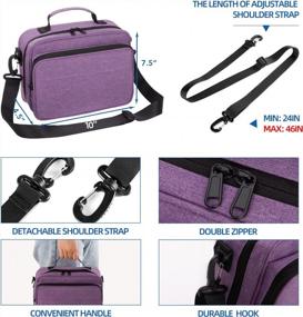 img 1 attached to Portable Diabetic Medication Organizer Bag With Shoulder Strap - KGMCARE Insulin Cooler Travel Case For Insulin Pens, Vials, Blood Sugar Test Strips, And Medicine (Style2 Purple)