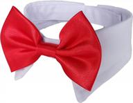 x-small red dog bow tie adjustable tuxedo collar pet costume for dogs & cats logo