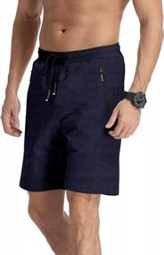 img 1 attached to Stylish MLANM Men'S Beach Shorts With Drawstring, Elastic Waist, And Convenient Zipper Pockets For A Comfortable And Casual Fit During Summer