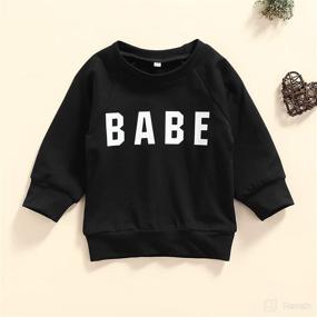 img 3 attached to Newborn Clothes Toddler Sweatshirt Pullover Apparel & Accessories Baby Boys ... Clothing