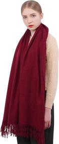 img 4 attached to Cashmere Pashmina Shawls Thicker Scarves Women's Accessories : Scarves & Wraps