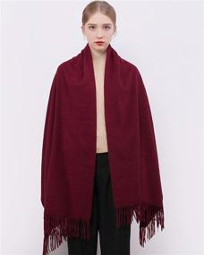 img 2 attached to Cashmere Pashmina Shawls Thicker Scarves Women's Accessories : Scarves & Wraps