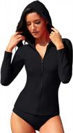stay safe in the sun with wolddress women's long sleeve rash guard shirt - upf 50+ protection! logo