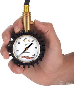 img 1 attached to Accu-Gage RRA60X: The Ultimate Professional Tire Pressure Gauge with Protective Rubber Guard (60 PSI)