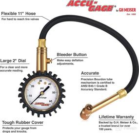 img 3 attached to Accu-Gage RRA60X: The Ultimate Professional Tire Pressure Gauge with Protective Rubber Guard (60 PSI)