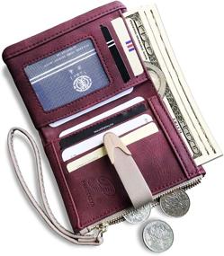 img 3 attached to TOPKULL Wallets Compact Bifold Wristlet Women's Handbags & Wallets ~ Wallets