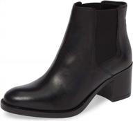 stylish & comfortable chelsea boots for women – ydn mid block heel elastic ankle booties logo