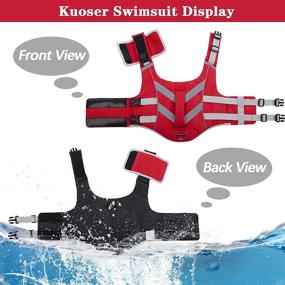 img 2 attached to 🐶 Kuoser Dog Life Jacket for Small, Medium, and Large Dogs - Reflective Stripes, Adjustable, High Visibility, Ripstop Vest with High Flotation, Perfect Pet Life Preserver for Swimming