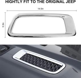 img 2 attached to CheroCar For Jeep Hood Engine Bonnet Air Vent Outlet Cover Trim Exterior Accessories Fit For 2018-2021 Jeep Wrangler JL/JKU(Chrome)