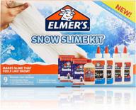 🧪 elmer's snow slime kit: unleash your creativity with clear and white liquid glue, magical liquid slime activator, instant snow packets - 9 count logo