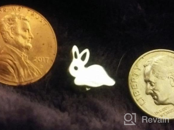 img 1 attached to 🐰 Minimalist Rabbit Stud Earrings - Small Bunny-shaped Animal Ear Studs review by Danielle Rodriguez