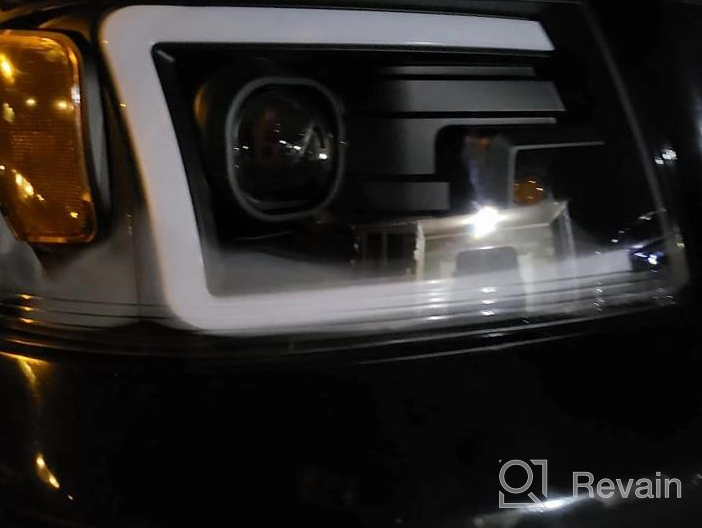 img 1 attached to Pair Set Of OEdRo LED DRL Headlight Assembly Replacement For 2004-2008 Ford F150 F-150 With Sequential Turn Signal, Clear Lens review by Justin Vasquez