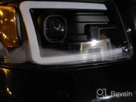 img 1 attached to Pair Set Of OEdRo LED DRL Headlight Assembly Replacement For 2004-2008 Ford F150 F-150 With Sequential Turn Signal, Clear Lens review by Justin Vasquez