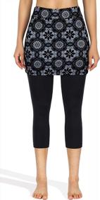 img 4 attached to Versatile Womens Capri Leggings Skorts With Pockets For Yoga, Tennis, Golf, And Casual Wear