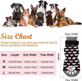 img 3 attached to 🐾 Rypet Anti Slip Dog Socks 3 Pairs - Ultimate Traction Control for Indoor Hardwood Floors - Pet Paw Protector for Small Medium Large Dogs