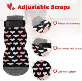 img 2 attached to 🐾 Rypet Anti Slip Dog Socks 3 Pairs - Ultimate Traction Control for Indoor Hardwood Floors - Pet Paw Protector for Small Medium Large Dogs